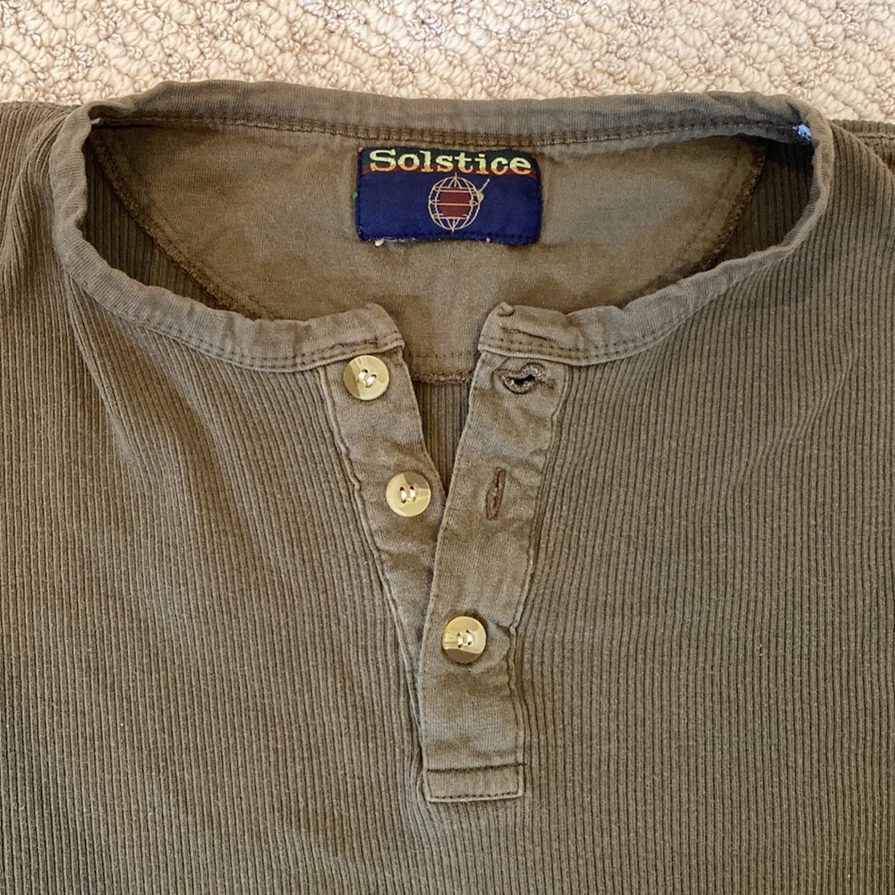 Vintage Ribbed Henley - Picture 2 of 2